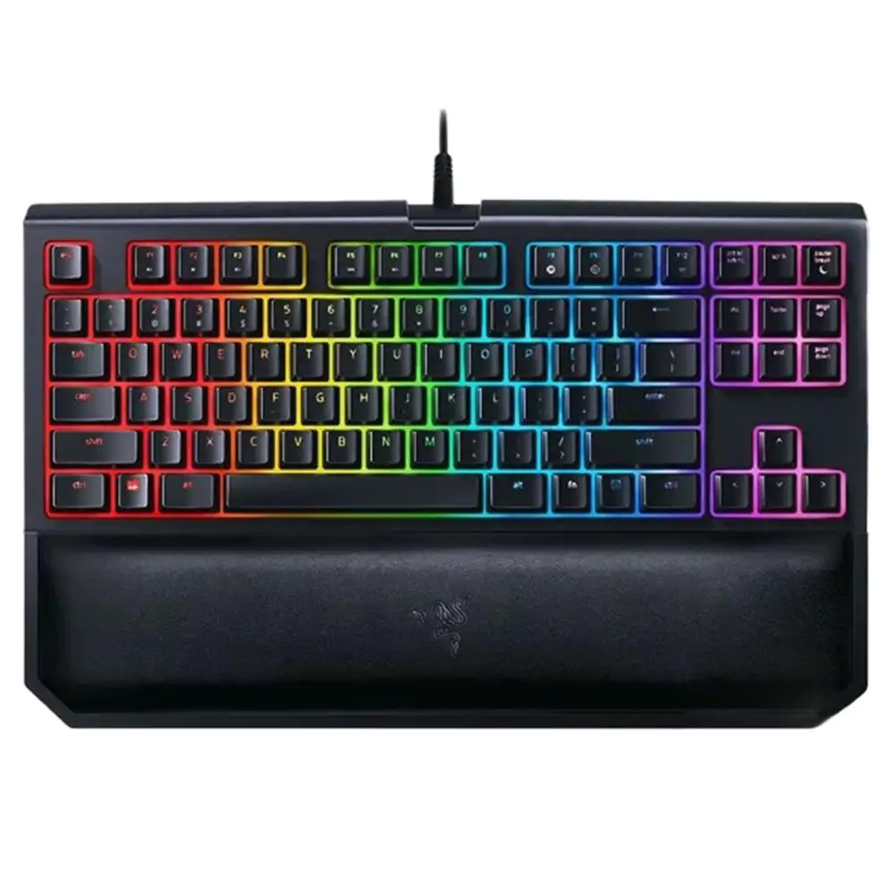 الماسح Blackwidow صفاء V2 لعبة لوحات المفاتيح ل مكتب للحاسوب شخصي RGB الخلفية USB 2.1 m السلكية الميكانيكية لوحة مفاتيح الألعاب المعصم دعم
