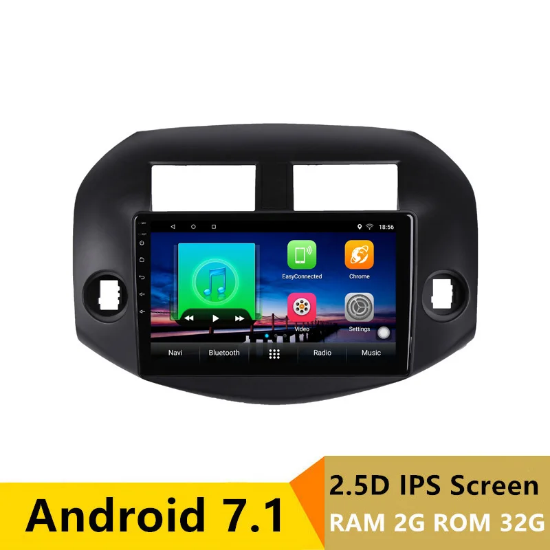 

10" 2+32G 2.5D IPS Android 7.1 Car DVD Multimedia Player GPS For Toyota RAV4 2007-2010 2011 2012 audio radio stereo navigation