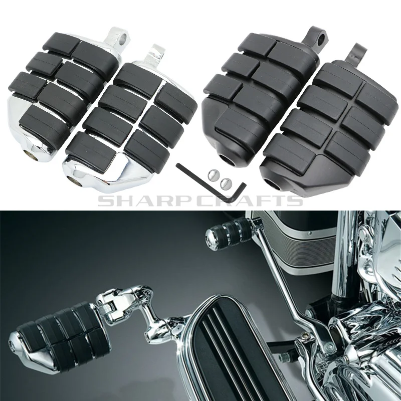 Motorcycle Accessories Motorcycle Footrests Motorcycle Foot Pedals Male Mount Motorcycle Rubber Footrest For Harley-Softail