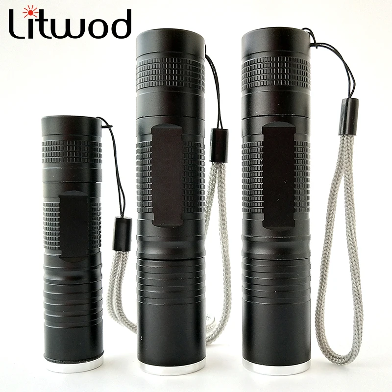 

Litwod Z90S5 XML L2 T6 Q5 Led Flashlight Zoomable Waterproof Zoom Flashlight Camping Hiking use 18650 Led flash light
