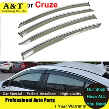 Стайлинга автомобилей Окна Козырьки Для Chevrolet Cruze 2009 2010 2012 2013 2014 Вс Дождь Щит Наклейки Охватывает Маркизы Навесы