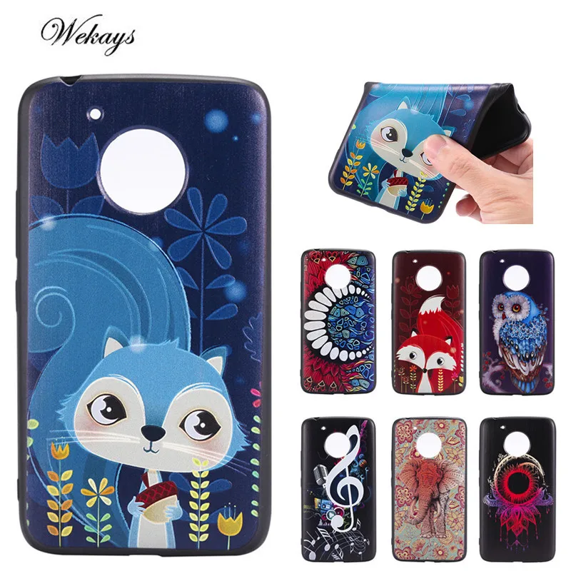 

Wekays Case sFor Coque Motorola Moto G5 Plus 3D Cute Cartoon Owl Soft TPU Silicone Fundas Case For Motorola Moto G5 Plus Cover