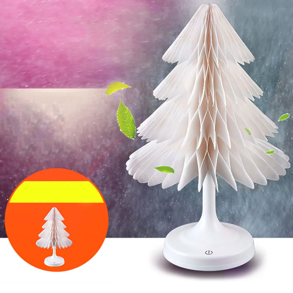 Творческий Рождественская елка Цвет изменение светодио дный свет мини Цвет ful USB настольная лампа Eye Care Чтение свет Спальня ночной Night свет