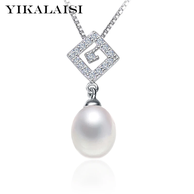 

YIKALAISI 2017 Necklace Pearl Jewelry Natural Freshwater Pearl choker 8-9mm real pearl 925 Sterling Silver Jewelry For Women