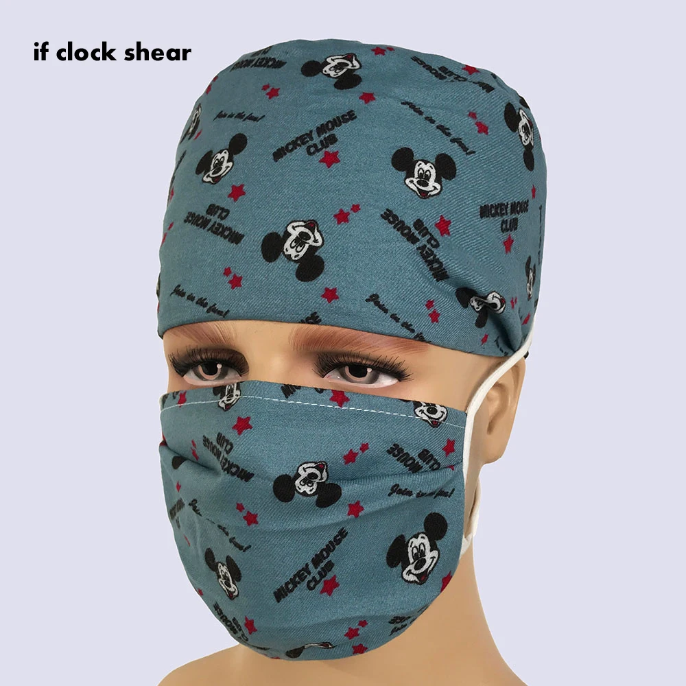 

Unisex Pharmacy clinic high quality beauty surgery surgical cap practice nurse hat medical hospital doctor laboratory printing