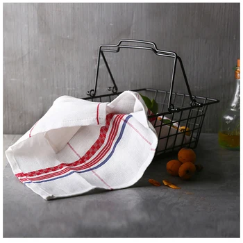 

2pcs Checked kitchen Towel cotton line Napkin cloth 50*70cm quality cloth for napkin free shipping clasic quality cotton