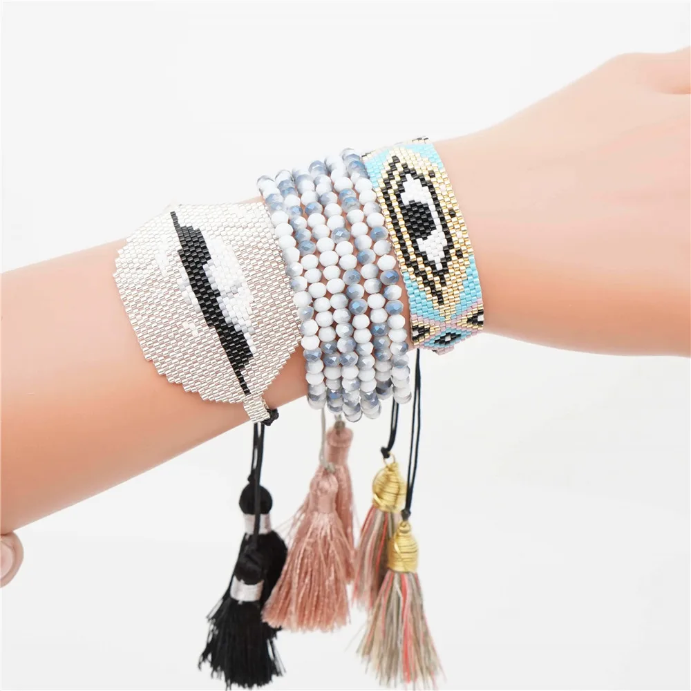Go2boho Perles MIYUKI браслеты женский браслет сглаза летние ювелирные изделия Bileklik турецкие браслеты губы кристалл бохо шик