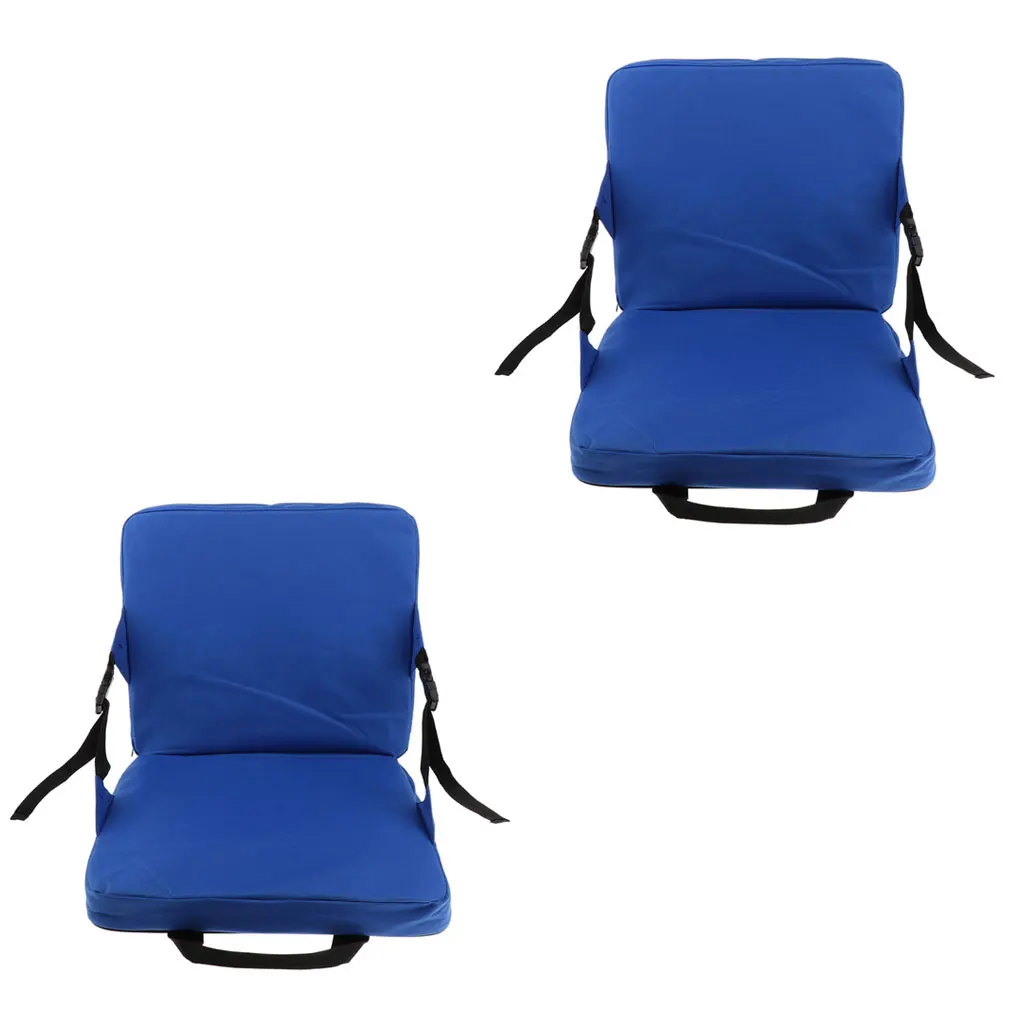 2pcs Foldable Rocking Chair Cushion Pad Outdoor Camping Beach Stadium Seat