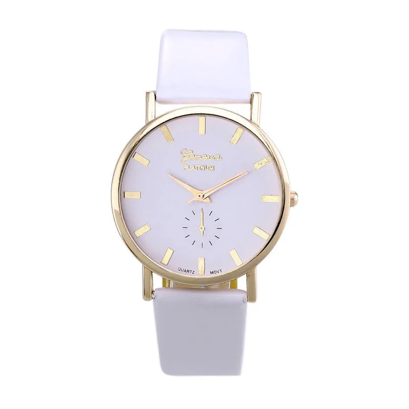 

Womens Lady Fashion lady dress watch Roman Leather Band Analog Quartz Wrist Watch Dropshipping