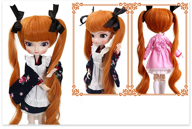 22 см окружность головы 30 см длина 1/6 BJD кукла парик SD/BJD женский BBGirl кукла парик аксессуары для волос Макияж Игрушки для девочек