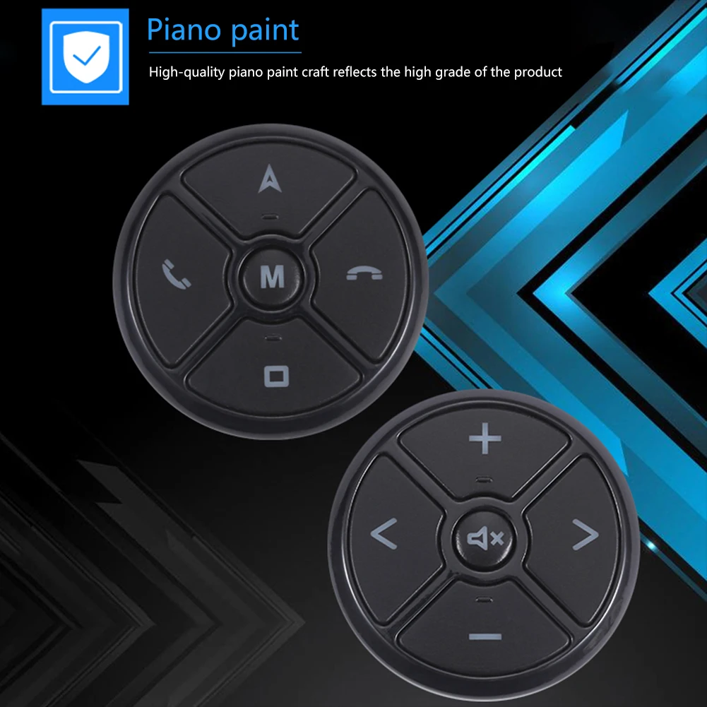 Универсальный Автомобильный мультимедийный Руль управления Многофункциональная кнопка 10 кнопок кнопка для DVD с синей подсветкой Простота установки