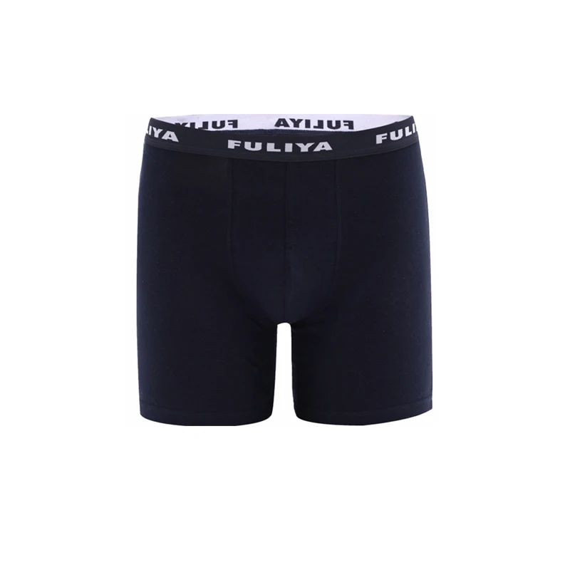 FULIYA U Convex Men Boxer Shorts Underwear Long Leg Silky Soft