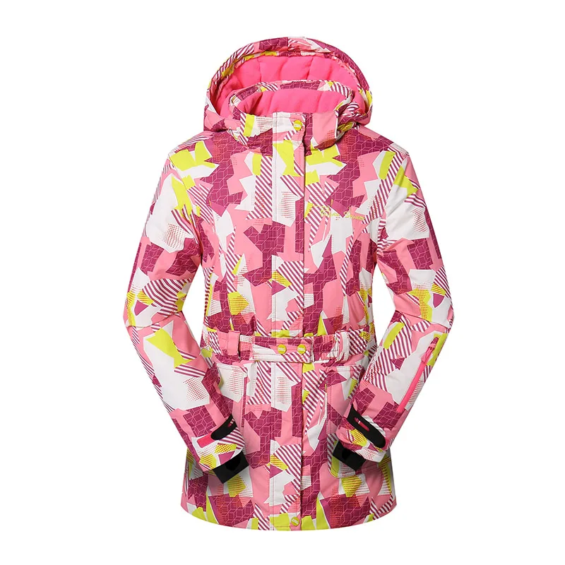 Phibee Girls Ski Snowboad Jacket Warm Breathable Kids Winter Clothing Windproof Waterproof Breathable Coat - Цвет: YPH81709