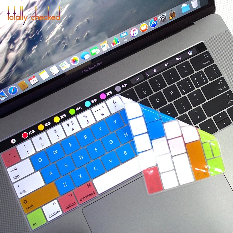 Новый силиконовый чехол для клавиатуры с английским алфавитом США Apple 2016 MacBook Pro