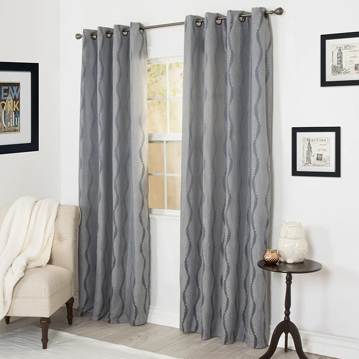 Lavish Home Angelina Jacquard Curtain Panel Set - 84