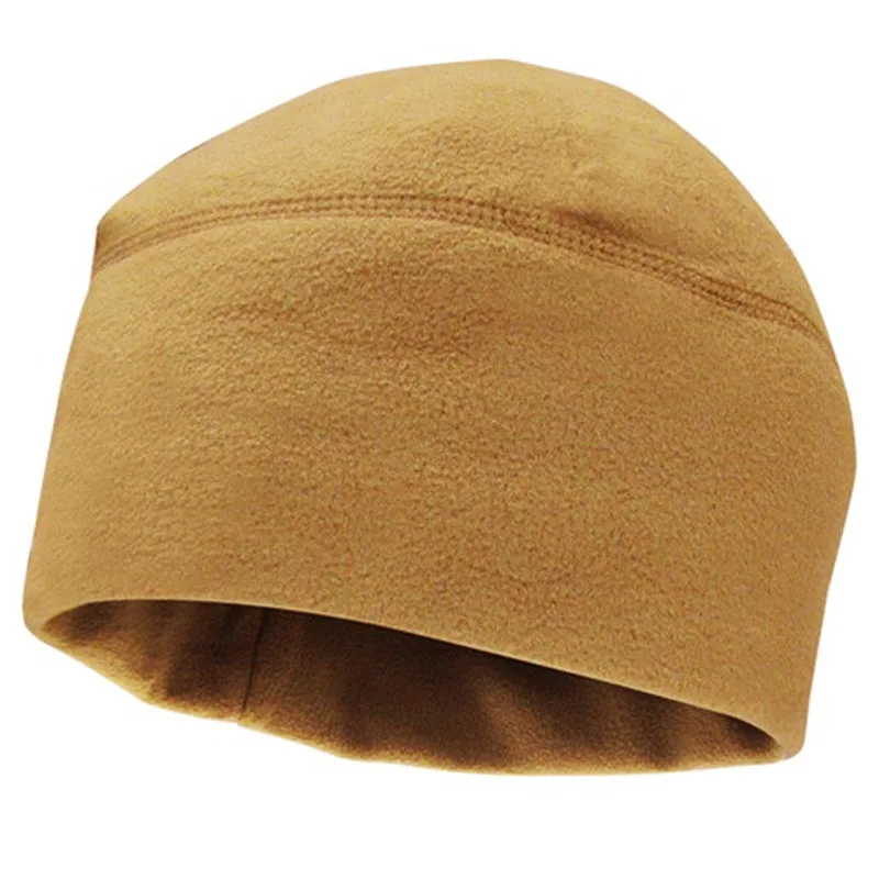 Geebro/мужские и женские зимние однотонные мягкие теплые часы унисекс с капюшоном из флиса, утолщенная Военная армейская ветрозащитная Выходная шляпа - Цвет: Khaki