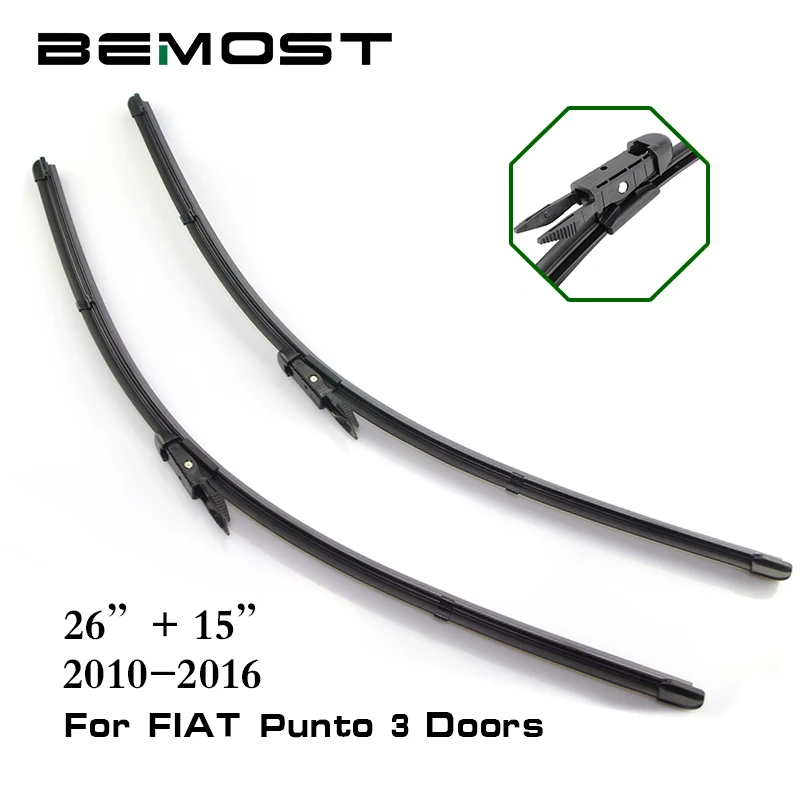 BEMOST автомобильные щетки стеклоочистителей для Fiat Punto 3 двери/5 дверей/Grand Punto/Punto EVO 1999 до подходят U Крюк Рычаг/щетки стеклоочистителя - Цвет: Punto 3Doors 2615