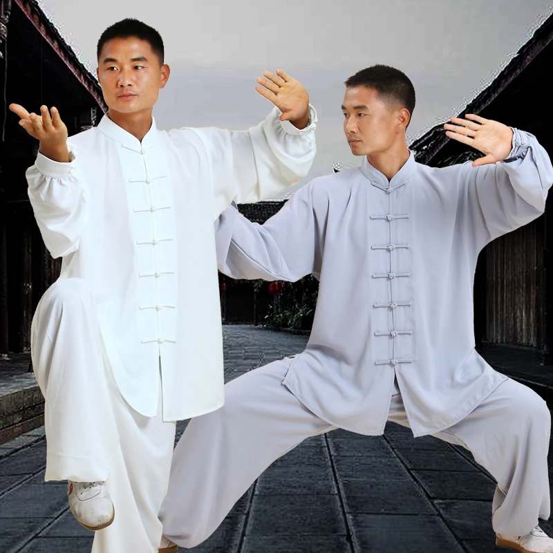 Long Sleeve Chinese Kungfu Clothing Men Tai Chi Uniform for Stage Martial Art Uniform Wushu Suit Taiji Wing Chun Practice Sets