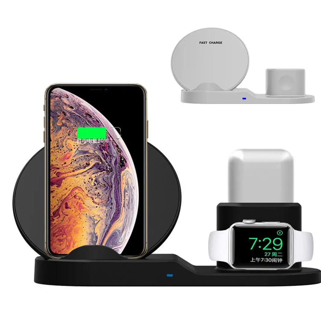

Portable Practical 3 in 1 Wireless 2-10MM Charger Fast Phone, Watch, Earphone 2W Charging Stand 3W For Phone