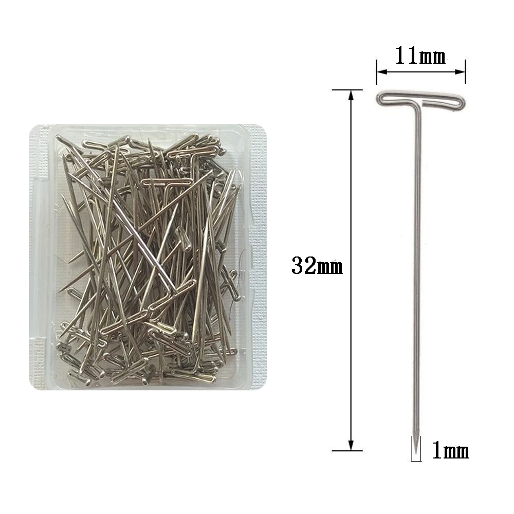  50 Pieces Straight Pins T Pins for Blocking Knitting Wig Pins T-pins  for Wigs Mannequin Head Modelling Crafts (1.8 Inch) : Beauty & Personal Care