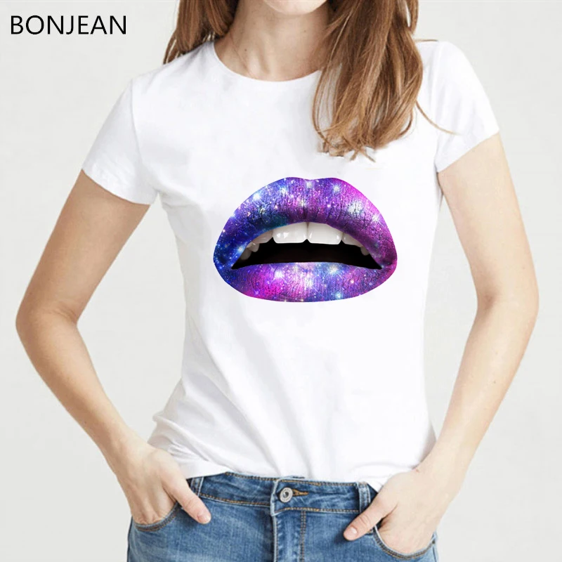 Футболка женская Радужная с принтом губ модная рубашка для геев и лесбиянок