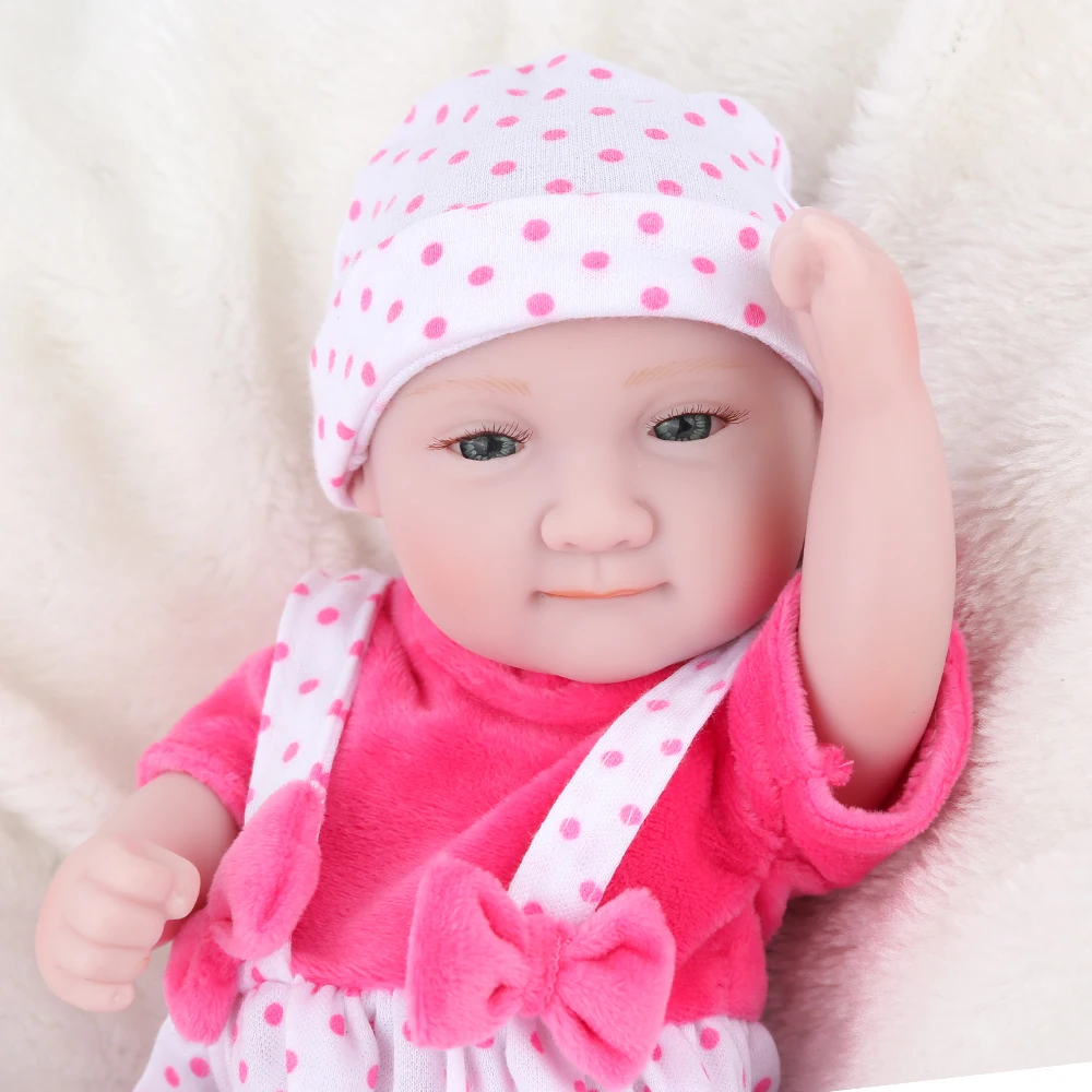 10 дюймов 25 см полный Силиконовый Reborn Baby Doll мини реалистичные настоящие Детские