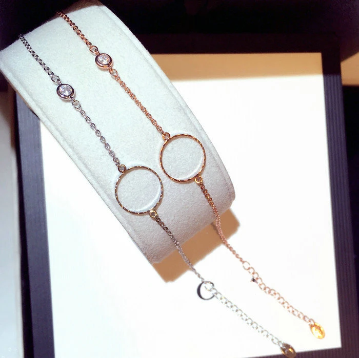 

TYME 2019 Beautiful Cubiz Zirconia Bracelets For Women Round Circle Chain Bracelets Bangles pulseira feminina pulseras bileklik