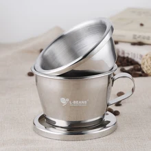 Coffee Filter Baskets, Coffee Drip Filter ,Coffee Drip Cup,Portable Reusable Paperless Pour Over for Office Home Outdoor Use