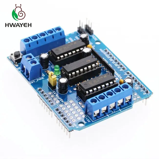 1 шт. L293D Щит двигателя двойной для arduino Duemilanove плата расширения двигателя|shield