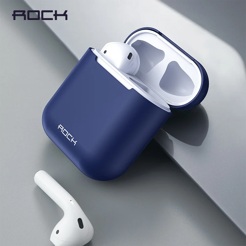 ROCK силиконовый защитный чехол для Airpods 1 2 раздельный дизайн Ультра тонкий беспроводной Bluetooth наушники чехол для Apple Airpods чехол