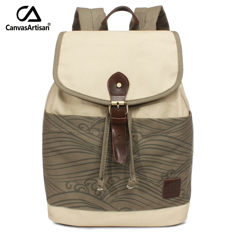 

Fashion Top Quality Women's Canvas Backpack Satchel Leisure Retro Printed Bag Daily Travel School Laptop Backpacks for Girls