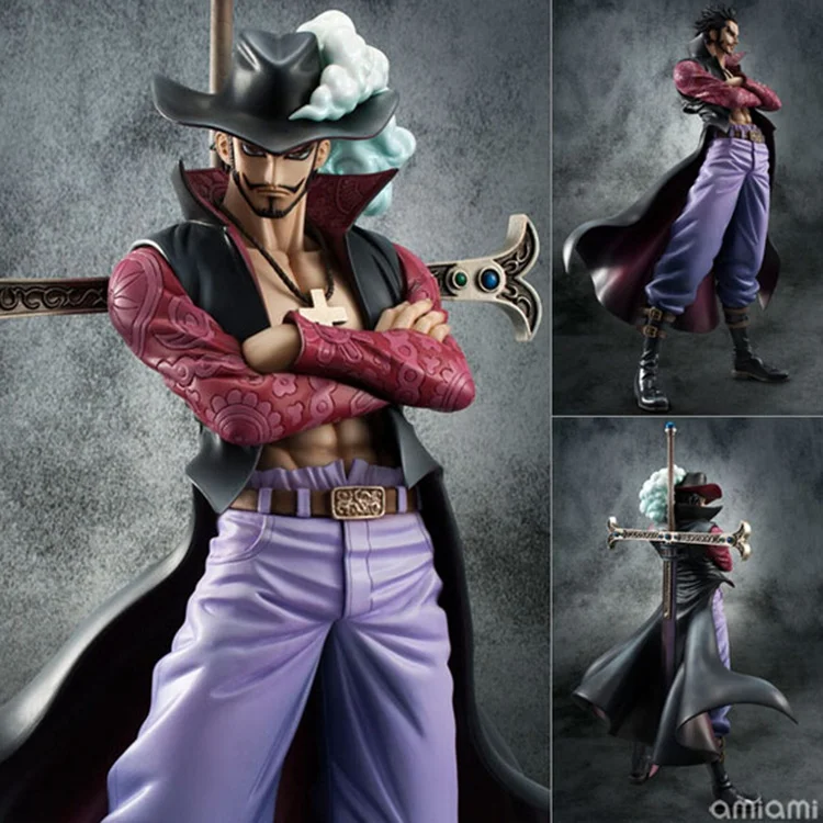 Новинка J.G chen Аниме one piece Dracule Mihawk eye ПВХ фигурка Коллекция Модель игрушки 26 см горячая распродажа - Цвет: no original box