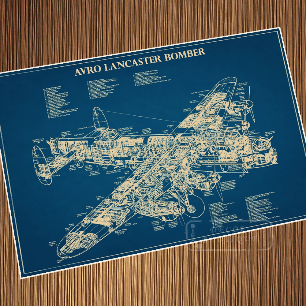

Avro Vulcan B MK2 British Airplane Blueprints Sci-Fi Retro Vintage Kraft Poster Canvas Painting Wall Sticker Home Decor Gift