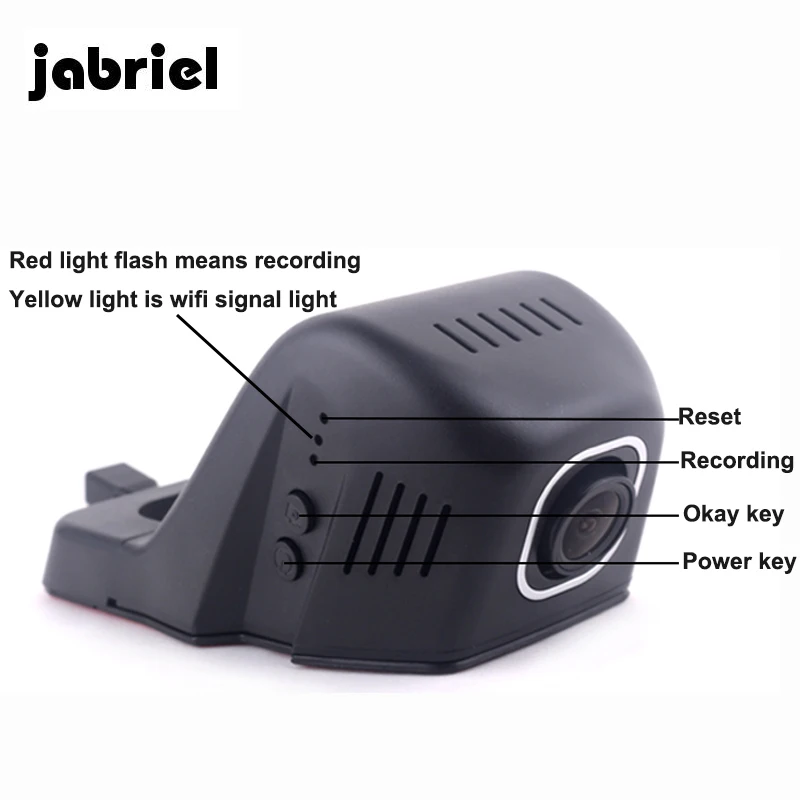 Скрытая Автомобильная мини камера Jabriel с Wi Fi 170 дюйма широкоугольный