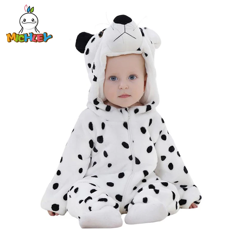 

MICHLEY Newborn Baby Clothes Toddler Flannel Boys Clothes Cartoon Animal Jumpsuits Infant Girl Rompers Baby Clothing XYZ-xin