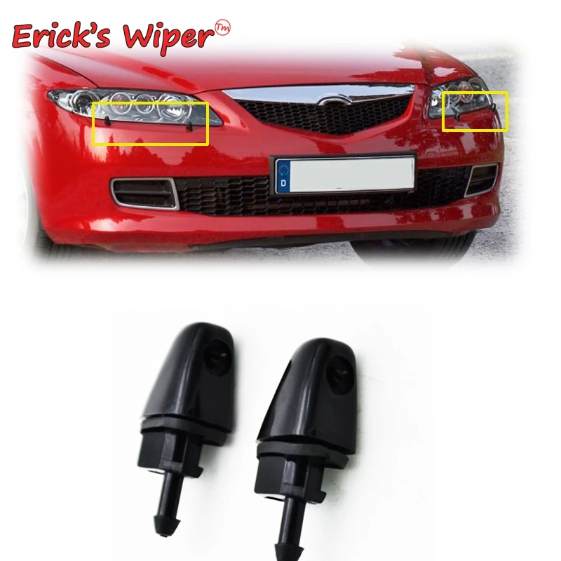 

Erick's Wiper 2Pcs Front Headlight Washer Jet Nozzles For Mazda 6 M6 GG1 2002-2008 OE#GR1A518G0A
