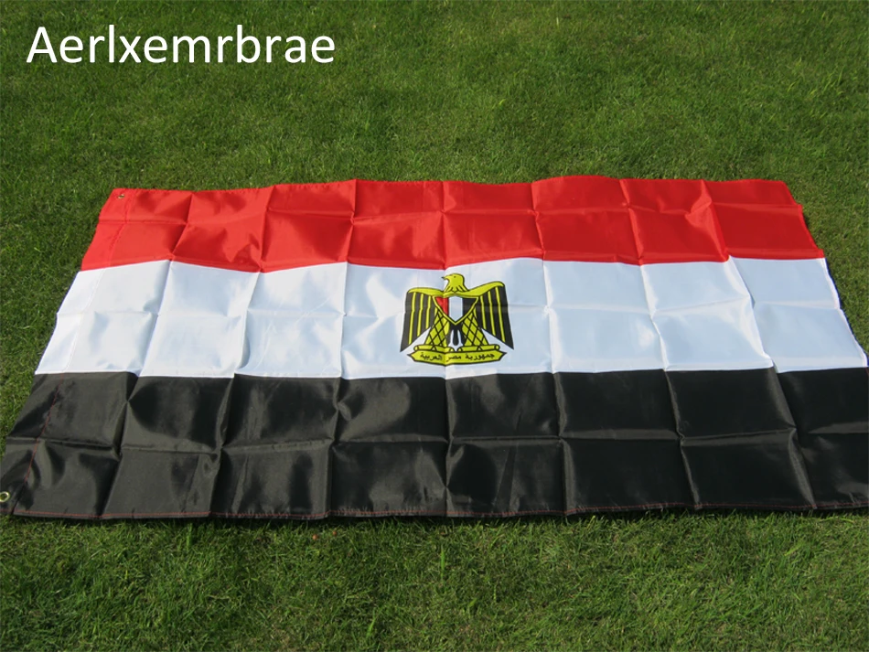 aerxemrbrae flag150x90см Египетский флаг высокого качества двухсторонний Печатный полиэстер Египетский флаг