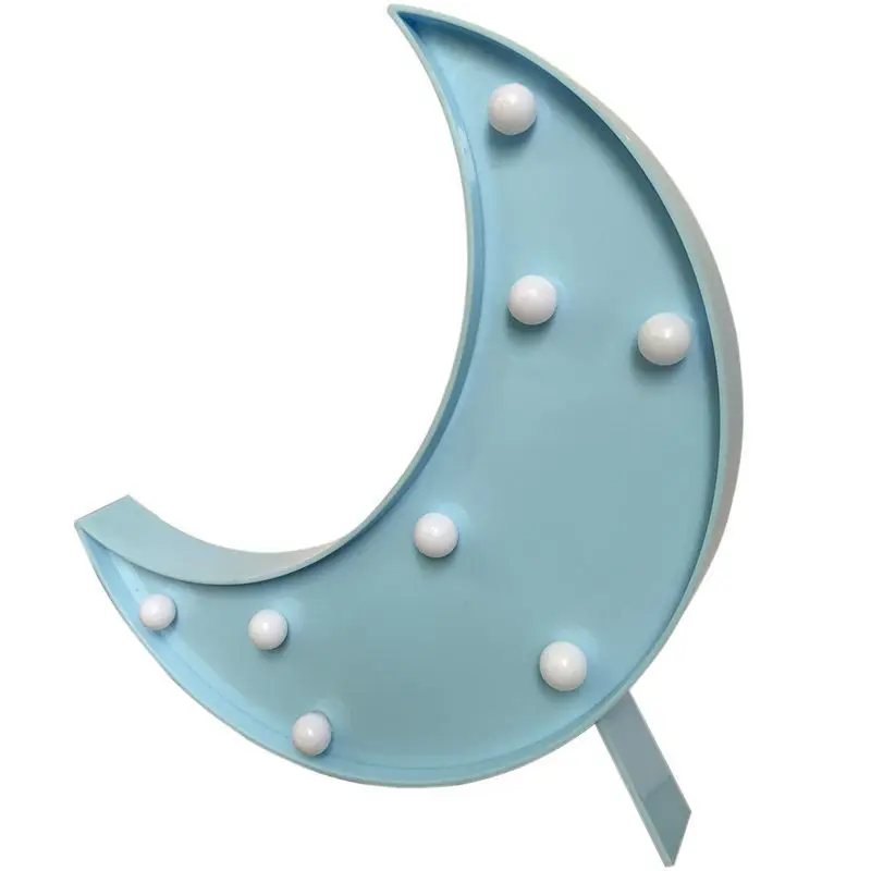 3d Звезда Луна ночник в форме Облака Дети Милая светодиодная световая игрушка подарок знак шатер для спальни кабинет Декор для гостиной - Испускаемый цвет: Blue Moon