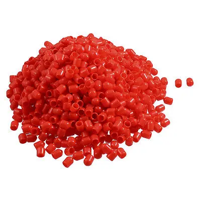 

1000 Pcs 6mm Inner Diameter Red PVC Slip Pipe End Caps Covers Fittings