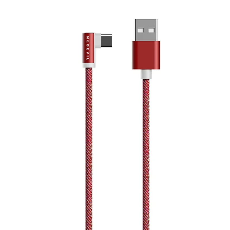 Nylon Braided Android Data Cable 90 degree elbow USB 2.0 Charging For Huawei P30 Mate 20 Xiaomi Blackberry | Мобильные телефоны и