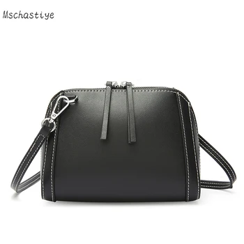 

Women Genuine Leather Shell Bag shoulder messenger bags Cow leather handbag female fashion crossbody bag ladies solid small tote
