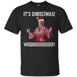 Футболка Ric Flair It's Christmas woooooooo Рождественская футболка с коротким рукавом крутая Повседневная футболка pride Мужская модная футболка унисекс