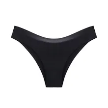 Женские шелковые бесшовные трусики, одноцветные стринги, сексуальные трусики для женщин, стринги, нижнее белье, большие размеры XL, Новинка