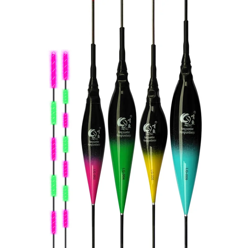 

High Quality 1pcs/set Fishing Float LED Electric Float Light Fishing Tackle Luminous Electronic Float without battery A224