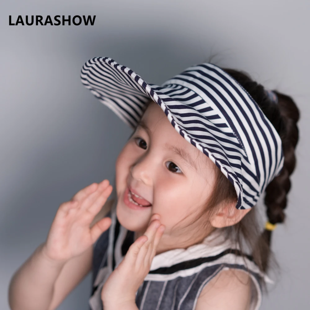 Летняя Панама LAURASHOW для детей хлопковая шляпа от солнца Пляжная шапка с полями