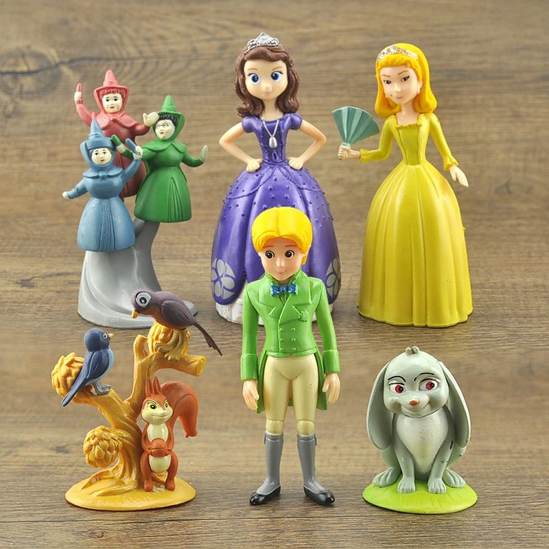 

6pcs/lot 7-12cm Sofia Princess Action Figures PVC Doll Sophia Princesses Action Figure Toys