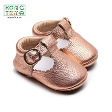 Г., обувь Мэри Джейн из натуральной кожи с Т-образным ремешком для маленьких девочек балетки для маленьких принцесс обувь для новорожденных с мягкой подошвой