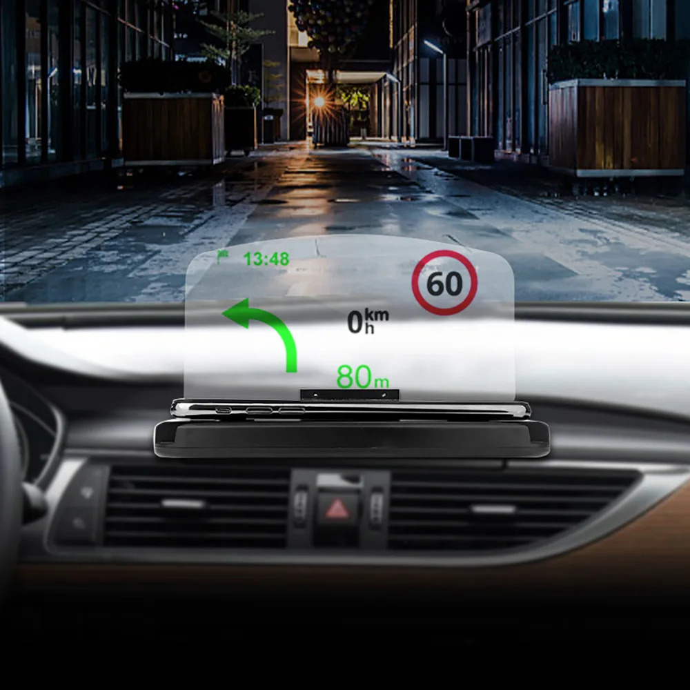 Беспроводное зарядное устройство для автомобиля с кронштейном для дисплея HUD, автомобильный навигационный блок питания для iPhone X 8 7 samsung S7 S8 S9 Plus Rat
