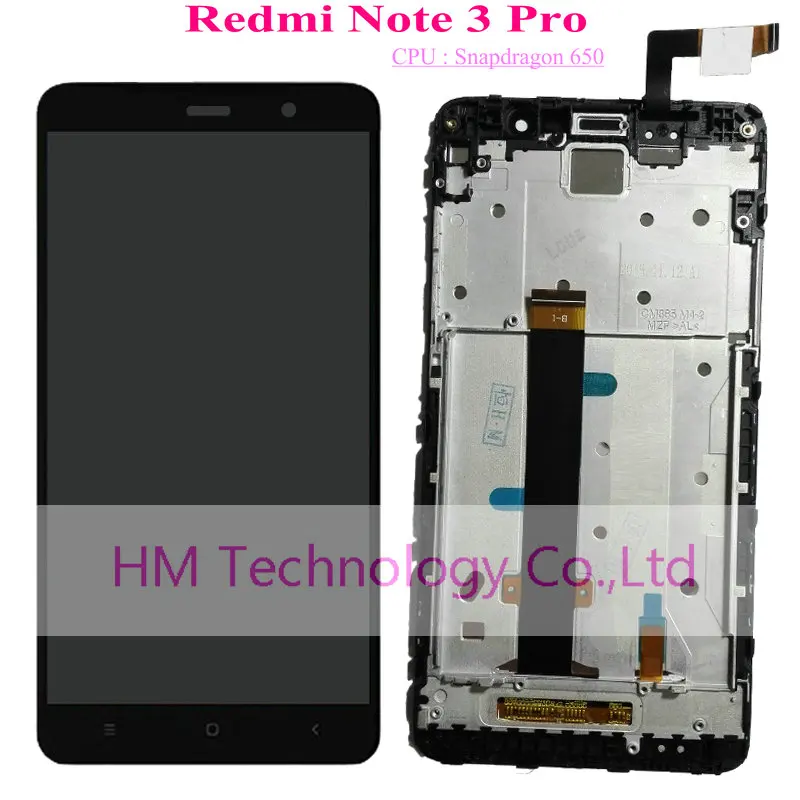 Black White Gold LCD TP Frame for Xiaomi Redmi Note3 Pro Note 3 Pro Snapdragon 650