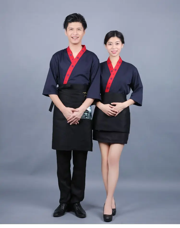 Унисекс в японском стиле общественного питания одежда шеф-повар суши куртка Новый для шеф-повара Рабочая форма разработан Кук костюм